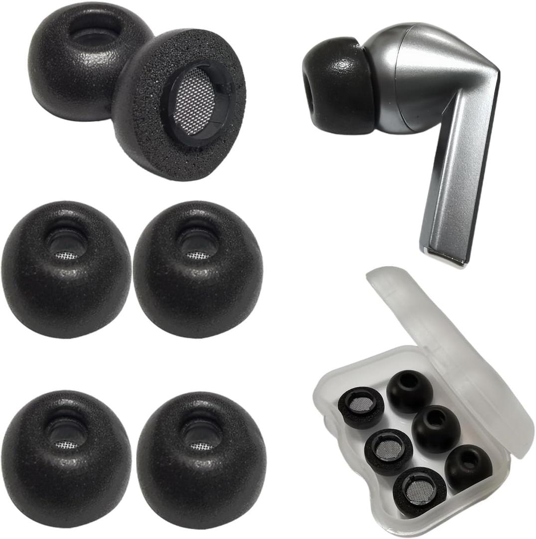 Earbuds Tips for Samsung Galaxy Buds3 Pro Memory Foam Tips Replacement Ear Tips for Galaxy Buds3 Pro Case Black, Small Size 3 Pairs