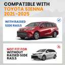 300LBS Roof Rack Cross Bars Compatible with Toyota Sienna 2021-2026 Heavy-Duty Aluminum Crossbars Lockable Roof Rails Rooftop Cargo Basket Carrier Bag Luggage Canoe Kayak Bike