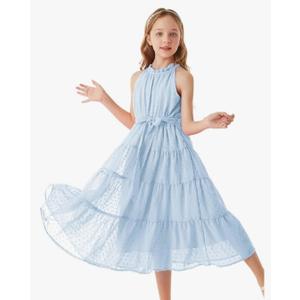 GRACE KARIN Girls Sleeveless Casual A-line Flowy Summer Maxi Dress for, Size 7Y