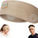 Perytong Sleep Headphones, Bluetooth 5.4 Sleep Headphones for Side Sleepers with Ultra-Thin HD Stereo Speakers, Wireless Earphones Sweat Resistant Sport for Men Women (Light Coffee)