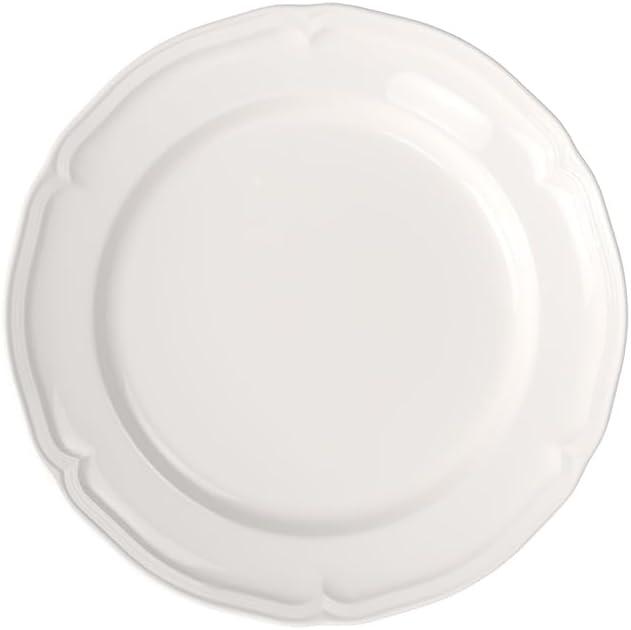 Villeroy & Boch Manoir Collection Dinner Plate, Premium Porcelain, Made in Germany, 10.5 in Diameter, Rich, Creamy White