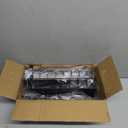 Moforoco Extra Large Sponge Holder for Kitchen Sink Organizer Caddy, Dish Brush Scrubber Holder,Stainless Steel Sink Box Utensil Holder,Soap Dispenser Set Tray Counter Accessories & Storage Rack (Black)