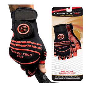 Copper Tech Pro Pickleball Gloves for Men & Women | Advanced Joint Support with Copper Compression | Built with AAA Synthetic Leather Tennis, Badminton, & Racquetball Glove
