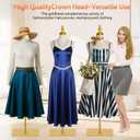 Female Mannequin Torso for Sewing: Adjustable Height from 47.2 to 74.8 Inch Female Dress Form for Sewing and Clothing Display - Pinnable Mannequin with Support Metal Base Stand