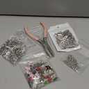 Tondiamo 286 Pcs Silver Keychain Making Kit Bulk Bag Charm Kit 120 Charms 20 Keychain Clips with Key Ring Swivel Snap Hook Lobster Claw Clasps 120 Jump Ring 25 Extender Chain Jewelry Plier DIY Craft