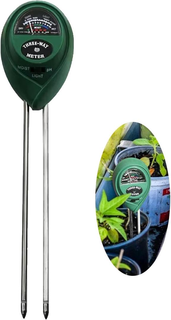 3-in-1 Soil Tester, Soil Moisture and Fertility Soil Test Kit, PH Tester for Home, Garden, Lawn, Farm, Indoor and Outdoor Use (1PC)