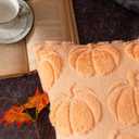 Pumpkin Fall Decorative Throw Pillow Covers 20"x20", Set of 2 Light Gold Soft Faux Fur Pillow Covers for Autumn Harvest, Fluffy Plush Accent Pillow Cases for Farmhouse Couch Cushion Covers