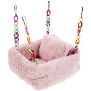 Amazon.com : LOGOFUN Adorable Hamster House Cave - Small Animal Hideout Pet Plush Sleeping Bed for Chinchilla and Hamster Supplies - Pink : Pet Supplies