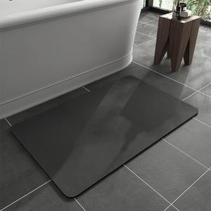 Hoolqxo Diatomaceous Earth Bath mat Rubber Non Slip Super Absorbent Bath Mat Quick Dry Bathroom Rugs Thin Bathroom Floor Mats Fit Under Door- Shower Rug for in Front of Bathtub Shower,19.6"*31.4"