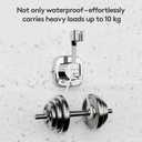 360° Swivel Shower Head Holder with Suction Cup | 10kg Load Capacity, Tool-Free Installation in Seconds | Removable and Rust-Resistant Shower Bracket with Storage Hook (Silver)
