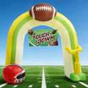 9FT Giant Football Inflatable Arch Goal Post Inflatable Outdoor Yard Decorations with Helmet Football Birthday Party Decor for Game Day Tailgate Fans Sports Party Supplies