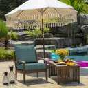 Arden Outdoor Foam Deep Seat Cushion Set, 24 in x 24 in, Weather-Proof, Rain-Proof, Fade Resistant Patio Cushion, Bottom and Back Cushion for Chair, Sofa, and Couch Alana Tile
