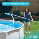Intex 28003E Deluxe Above Ground Pool Maintenance Kit for Minimum 800 GPH Flow Rates with Vacuum, 110" Pole, Wall Brush and 24' Hose 
