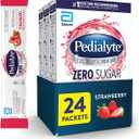 Pedialyte Electrolyte Drink Mix With Zero Sugar | Hydration With Key Electrolytes | Great Hydration Low in Calories | Strawberry, 24 Powder Packets (EXP 11/01/26)
