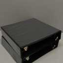 Samsill 2 Inch 3 Ring Binders, Made in USA, Economy Round Ring, Clear View Cover, 425 Sheet Capacity - for School, Home, Office - Black, 4 Pack