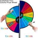 24 Inch Spinning Prize Wheel with Folding Tripod Floor Stand