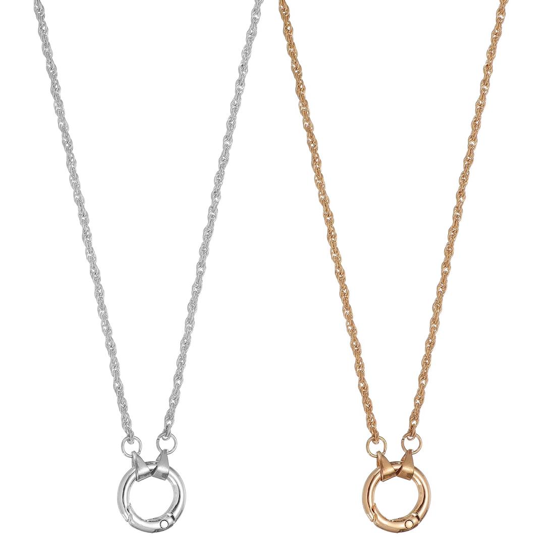 uxcell 2 Pcs Eyeglass Holder Necklace Ring, AntiLost Sunglasses Neck Strap Eyeglasses Chain Holder Soft Portable Eye Glasses Lanyard with Alloy Ring for Women and Men, White, Gold