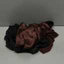 YANIBEST 2Pcs Silk Bonnet for Sleeping Braid Bonnet for Long Hair with Tie Band Bonnet for Braids for Black Women Curly Hair Locs,Black&Brown (Large)