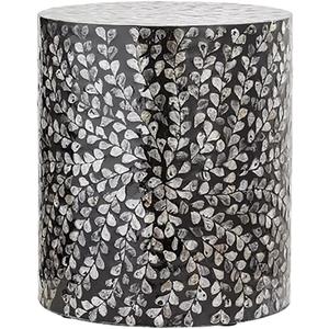 Side Table, Coloured Shell + MDF Board Living Room Decorative Coffee Table, Small Bedroom Tray Table Top Bedside Table(Color:E)