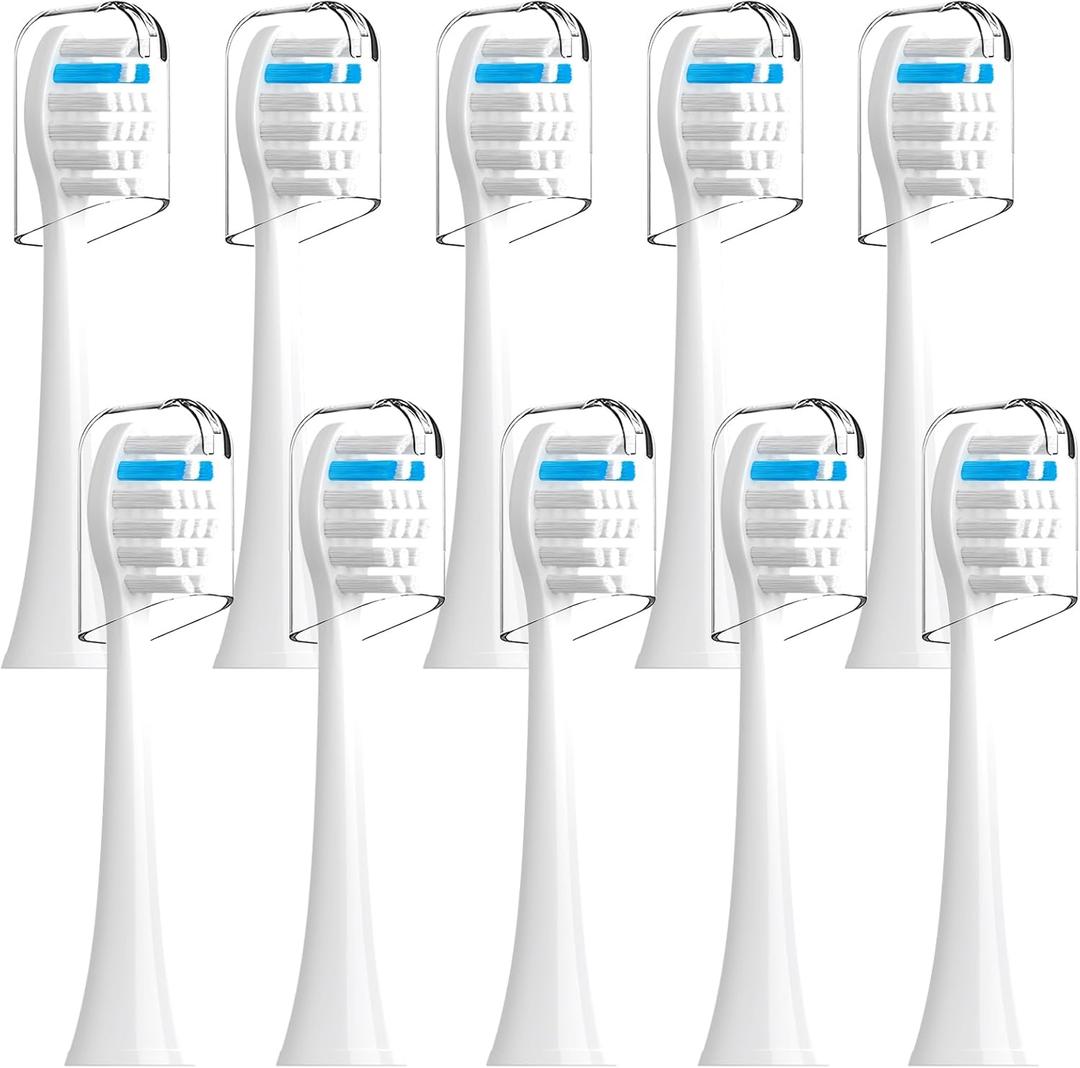 Toothbrush Heads Replacement Compatible with TAO Clean Electric Toothbrush, White, 10 Pack