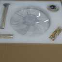 20" Gold Fandelier Ceiling Fan with Light,Gold Crystal Chandelier Ceiling Fans with Lights and Remote Control,Mid-Century Modern Caged with 6 Speeds for Living Room Bedroom Nursery