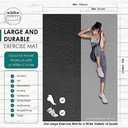 Large Exercise Mat, 8' x 6'/8' x 4'/6' x 4' Extra Durable Workout Mats for Home Gym Flooring, High-Density Gym Mats Cardio Mat for Jump Rope, MMA, Stretch, HIIT, Shoe-Friendly, Non-Slip, Non-Toxic