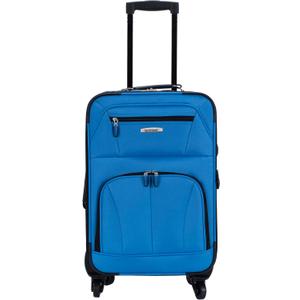 Rockland Pasadena Expandable Spinner Carry-on 19", Blue