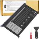 WDX0R Battery for Dell Inspiron 15 5565 5567 5568 5578 7560 7570 7579 7569, 13 5368 5378 5379 7368 7378, 17 5000 5765 5767 5770, ,3CRH3 T2JX4 FC92N CYMGM, Latitude 3500 3580 3590 3400 3480 3490 3189
