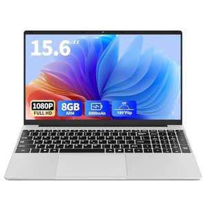 15.6" School Laptop,Compatible With Windows 11 Laptop Computer for Business ,8GB RAM 256GB SSD,Intel N4000, FHD 1920 x 1080 Screen,MS Office,WiFi,BT4,2xUSB3.0,Long Battery Life Student Computer