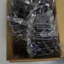 JQK 1/2 Inch Overlay Cabinet Door Hinges Black, 50 Pack 25 Pairs Flush Face Mount Cupboard Self-Closing Kitchen Cabinet Hinges, CH200-BK-P50