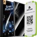 MAGIC JOHN 2 Pack for Samsung Galaxy S22 Ultra Privacy Screen Protector [PET film] Not Glass 6.8 inch,[100% Fingerprint ID Compatible] Anti Spy, Easy Installation Tray