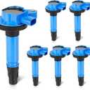 Blue Set of 6 Ignition Coil Pack 3.5L 3.7L Compatible with Ford Edge Explorer F-150 Flex Fusion Mustang Taurus Transit-150 250 350, Lincoln MKT MKX MKZ, Mazda 6 CX-9 Replace DG520 UF553