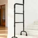 Stair Climbing Assist Cane & Elderly Stair Lift Assist - 13-Level Adjustable Height with Anti-Slip Handle & Stabilizing Feet, 300lbs Capacity for Seniors, Standard Steps