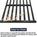 Hongso 17 3/8" Porcelain Cast Iron Cooking Grates Replacement for Broil King Baron 440, 320, 420, 340, 490, 9221-64, 9211-64, 9221-54, 52005-281, Huntington 6023-89, Broil Mate 7120-64 Models