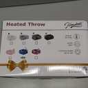 Homemate Heated Blanket Electric Throw - 50"x60" Heating Blanket Throw 1/2/4/6/8 Hours Auto-Off 10 Heat Levels Over-Heat Protection Luxury Faux Fur Sherpa ETL Certification