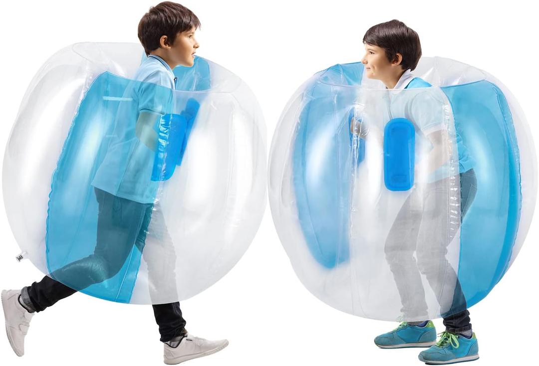 Theefun Bumper Balls, 2 Pack 36inch Inflatable Sumo Ball Bopper Toys for Kids Physical Outdoor Active Play, Giant Human Hamster Knocker Body Zorb Ball, Body Bubble Soccer Ball