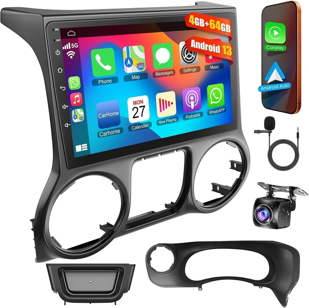 (8Core + 64GB) QLED Touch Screen Car Radio for Jeep Wrangler 2015 2016 2017
