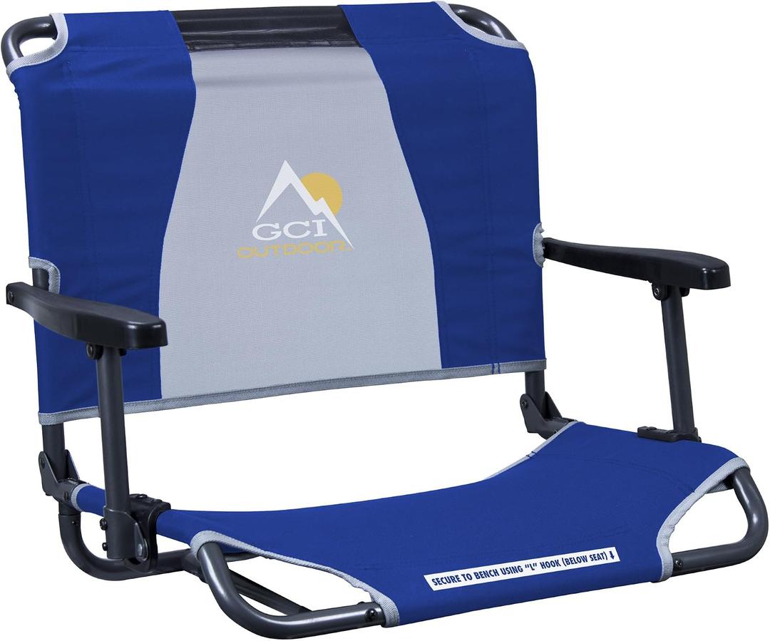 GCI Outdoor Comfort Chair and Stadium Seat, Big comfort stadium chair, armrests