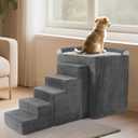 HOMBYS Stable Foam Dog Window Perch & Orthopedic Bed with Reinforced Metal Frame for Long-Lasting Support, Pet Bunk Bed for Dogs, Joint Relief & Window Viewing (Height 21")