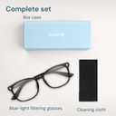 Gaoye Black Blue Light Glasses for Computer & Gaming - Anti UV Ray Lenses, Scratch-Resistant & Comfort Fit (Black)