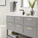 Amerock | Cabinet Pull | Brushed Gold/Satin Nickel | 6-5/16 inch (160 mm) Center to Center | Overton | 1 Pack | Drawer Pull | Drawer Handle | Cabinet Hardware