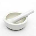 3.55inch Porcelain Mortar and Pestle, Ceramic Mixing Grinding Bowl Set, Crusher DIY Tool for Kitchen