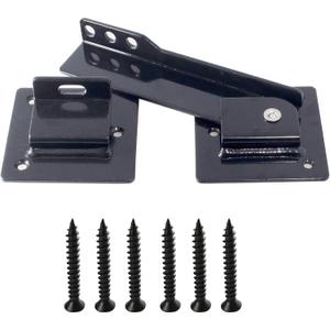 9-inch Flip Gate Latch Lock with Padlock Hole, Heavy Duty Steel Door Latch with Mounting Screws for Wooden Fence, Swing Gate, Double Gate, Shed, Barn. Security Locking Kit for Outdoor Gates