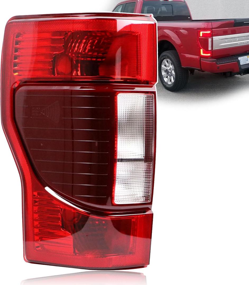 Tail Lights With Blind Spot Compatible with Ford F250 F350 Super Duty 2020 2021 2022 Rear Taillights Taillamp Assembly Halogen Left Driver Side