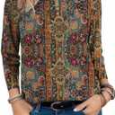 Zeagoo Long Sleeve Shirts for Women Henley T Shirts Loose Fit Tunics Dressy Casual Work Blouses Fall Fashion Tops Size XL