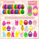 24PCS Prefilled Easter Eggs with Mochi Squishy Toys, Mochi Squishies Stuffed Plastic Eggs for Easter Basket Suffers, Mochis Squishy Novelty for Classroom Prizes, Egg Fillers, Kids, Gifts