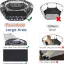 Pawaboo Small Animals Playpen, Waterproof Small Pet Cage Tent with Zippered Cover, Portable Outdoor Yard Fence with 3 Metal Rod for Chick/Kitten/Puppy/Guinea Pig/Rabbits/Hamster/Chinchillas, Magnolia