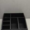 Coffee Bar Organizer for Accessories, Wood Station for Countertop, Farmhouse Pod Syrup Holder, Condiment Organizer for Decor (Black)