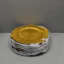 JEVERGN 24 Pack Gold Charger Plates, 13'' Reef Chargers for Dinner Plates, Gold Plate Chargers Set of 24, Round Plastic Charger for Wedding, Party Event, Dinner, Table Setting