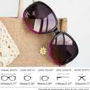 Joopin Big Womens Sunglasses Polarized Trendy Sun Glasses Large Rectangle UV Protection Rhinestone Sunnies (C06-diamond Black + Gradient Purple)